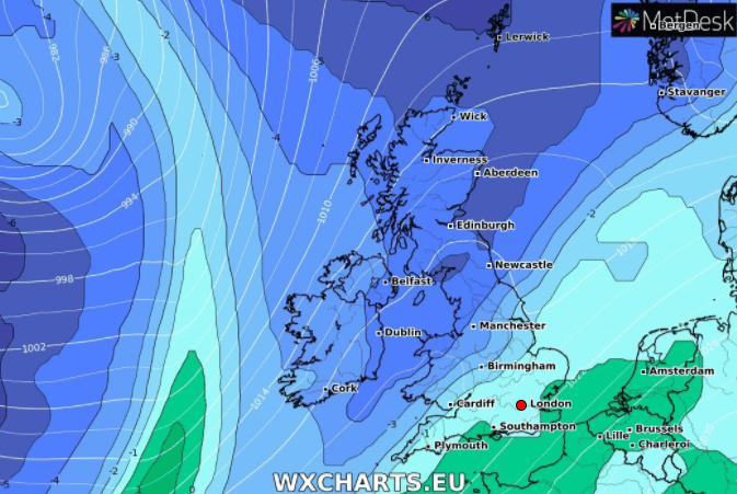  A WX Chart for Sunday, January 13 shows most of the country will be plunged into freezing conditions