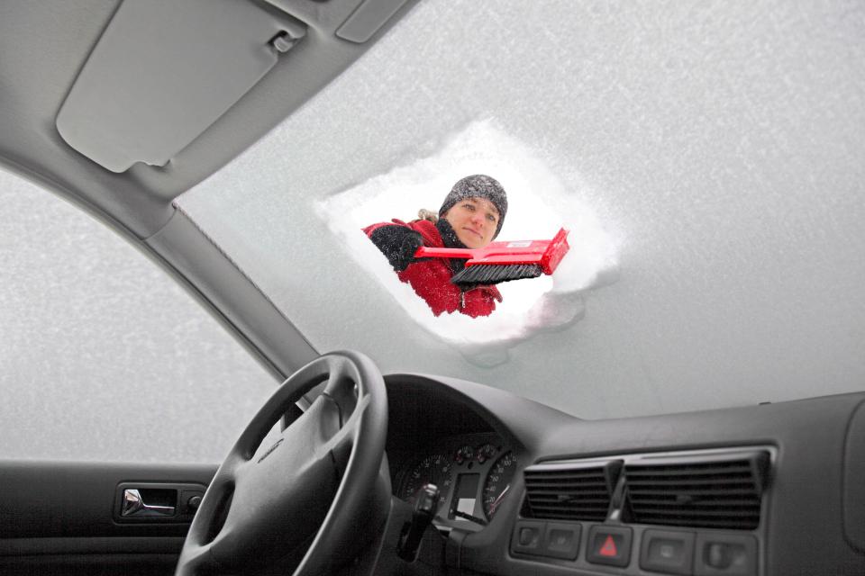  Using an ice scraper is the best way to clear your windscreen