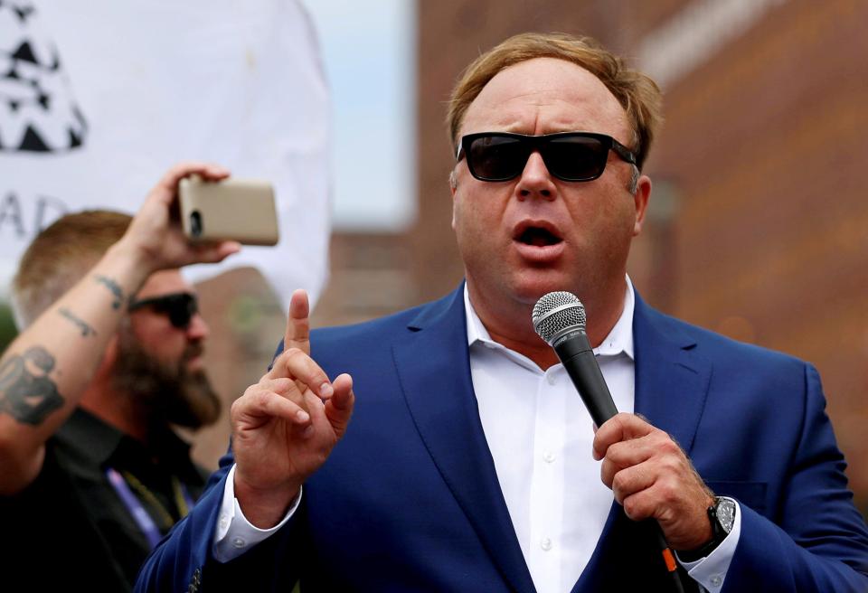  Alex Jones is one of a number of YouTubers banned or demonetised