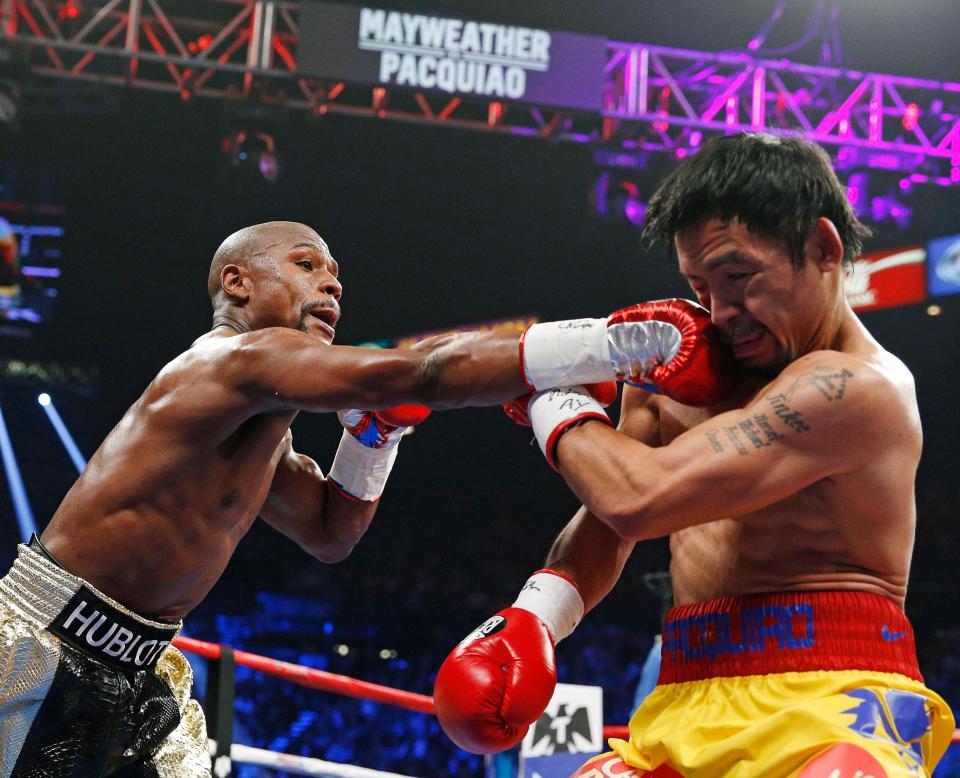  Mayweather outpointed Pacman in 2015