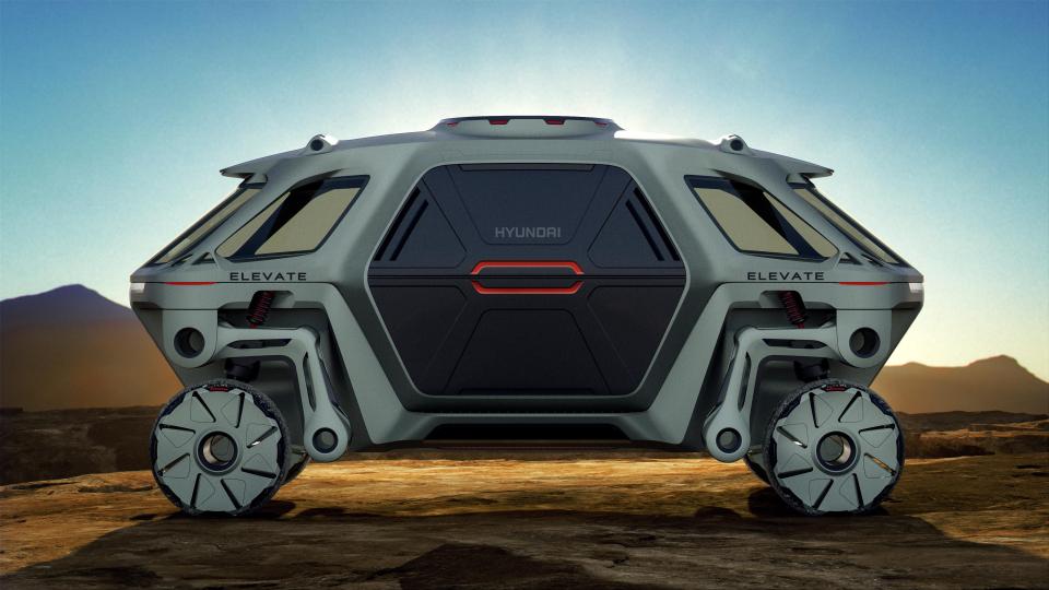  The machine can flip between a driving mode and walking mode