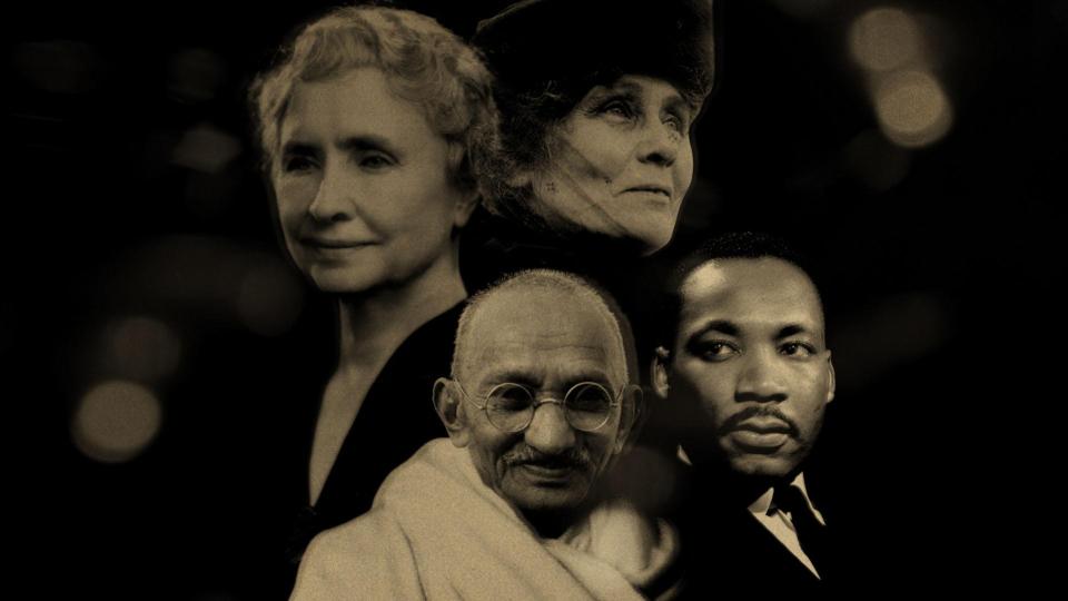  Activists - Helen Keller, Emmeline Pankhurst, Martin Luther King, Gandhi
