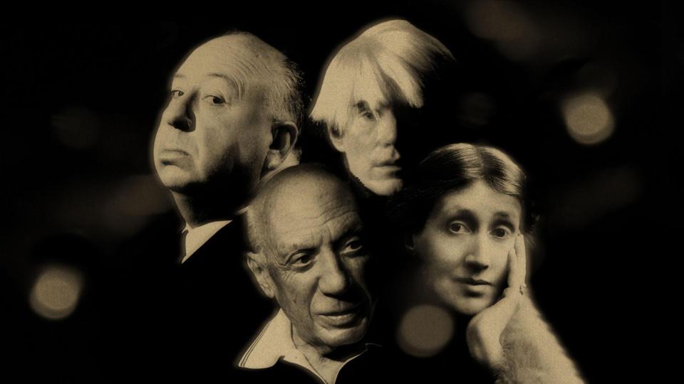  Artists and Writers - Alfred Hitchcock, Andy Warhol, Adeline Virginia Woolf and Pablo Picasso