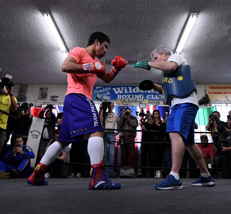  Pacman prepares for his 70th pro fight