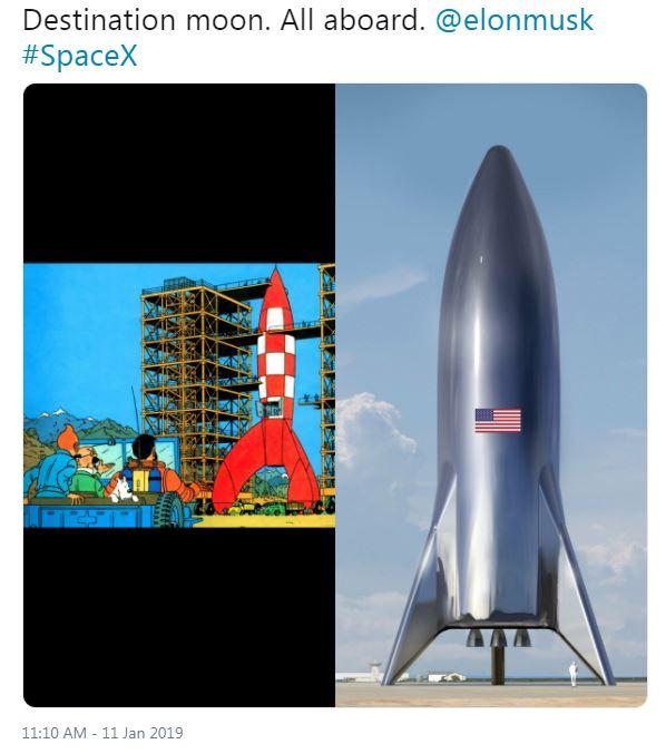  The comic book spaceship share the three stabilising prongs at the bottom near the rocket booster