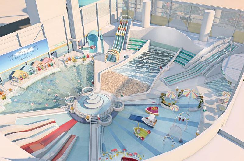 The £40million swimming pool in Bognor Regis boasts fairground-themed rides as well as a wave pool