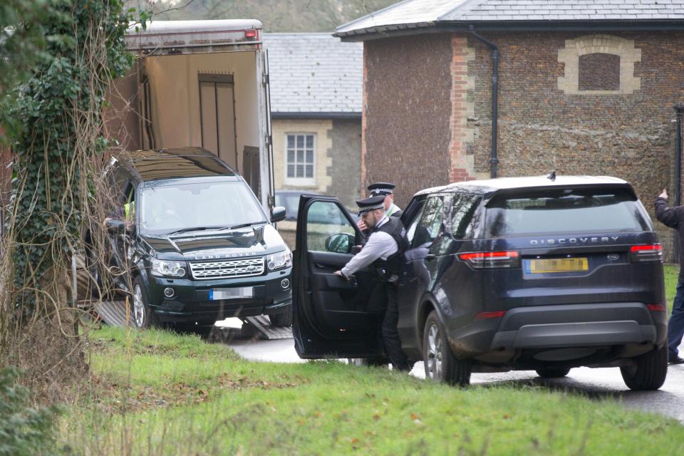 The new vehicle was pictured arriving at the Norfolk estate