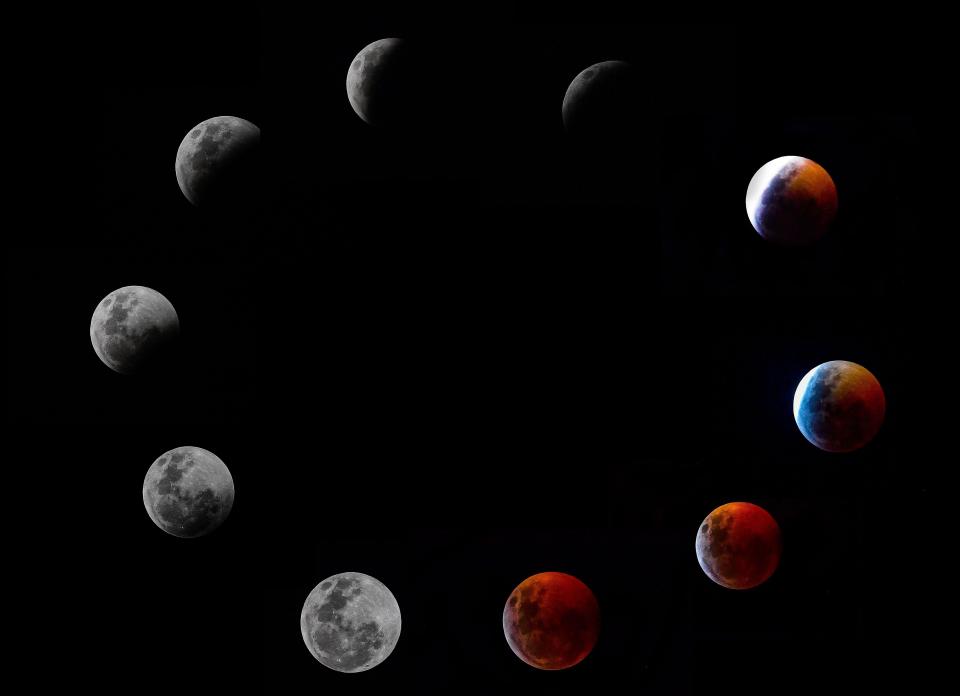 Stargazers were treated to a fantastic lunar eclipse display