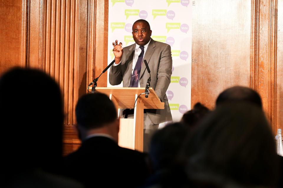  David Lammy suggested the leftie leader would shift his position