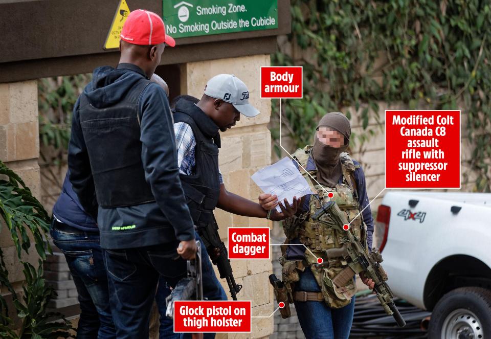 The tooled-up SAS hero checks plans with local special forces