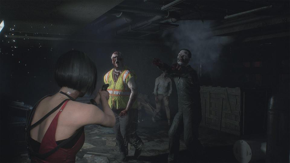  The full game will let players play as Claire Redfield too but she's not playable in the demo