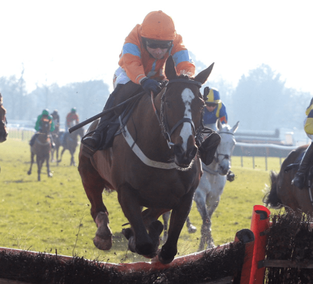 Ted Bach battled through the mud under a cool ride from Paddy Brennan