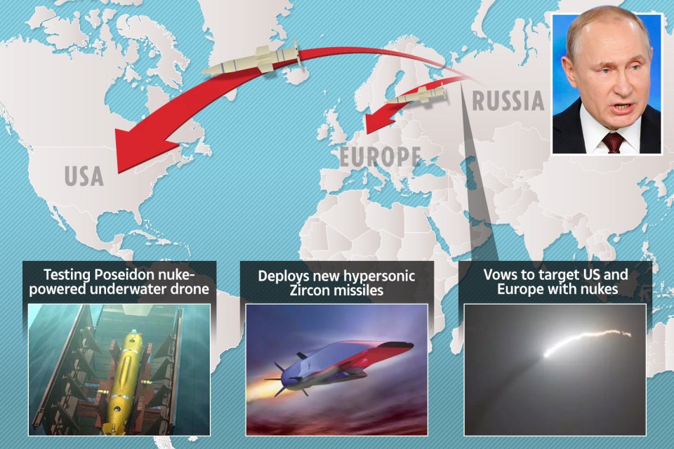 Russian President Vladimir Putin announced his newest weapons are undergoing successful tests during his annual government address