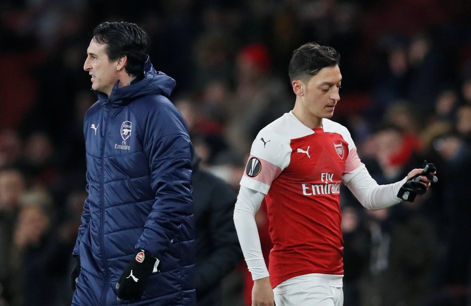 Emery focuses on physicality in training, which could explain why Mesut Ozil is struggling