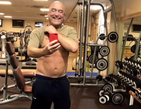 Gregg Wallace in a gym