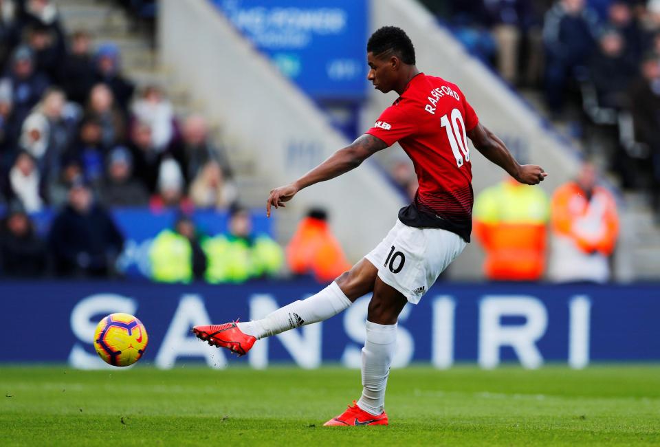  Rashford struck in the ninth minute after linking up with Paul Pogba