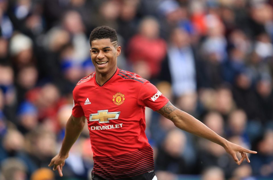  Marcus Rashford gave Man United the lead with his 10th goal of the season