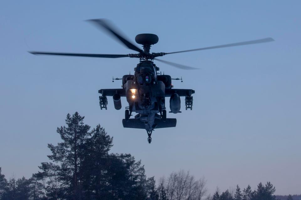  Apache helicopters were used in Afghanistan and they prove just as powerful in the Arctic