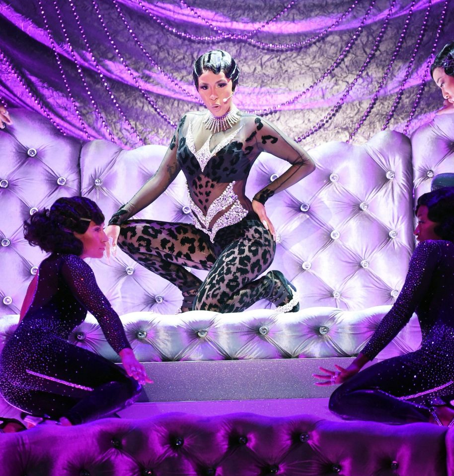  Later Cardi took to the stage for an energetic performance