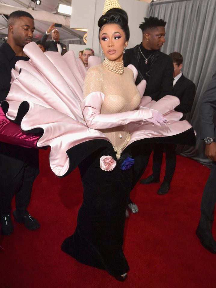 Cardi wore an incredible vintage gown