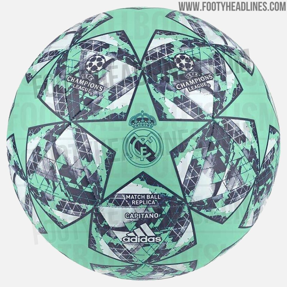  The tone of this ball is the same mint green that Real Madrid will use for their third kit