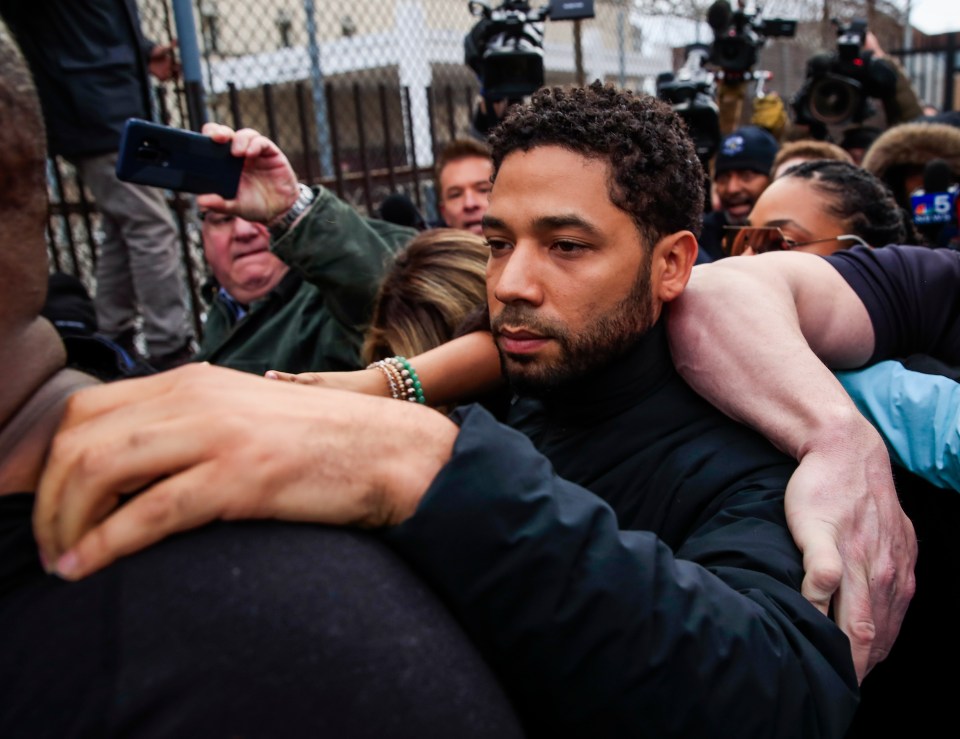  Jussie looked drained as he emerged from Cook County Court in Chicago yesterday