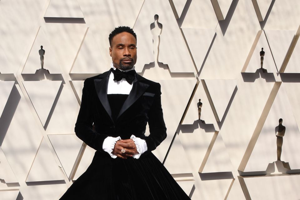  Billy stole the show in a custom velvet tuxedo gown