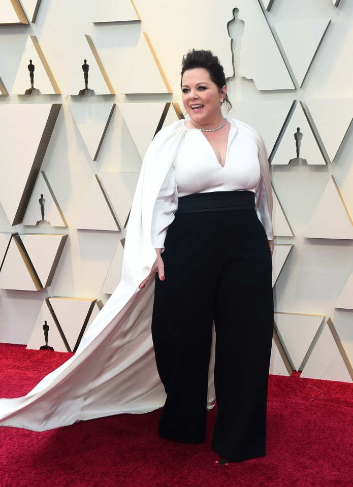  Melissa McCarthy is one of our heroes, but this cape was a slightly unnecessary addition to her outfit
