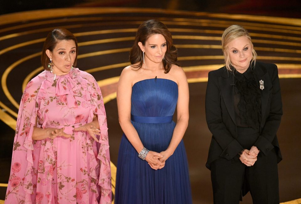 The trio introduced the first category on the biggest night in showbiz