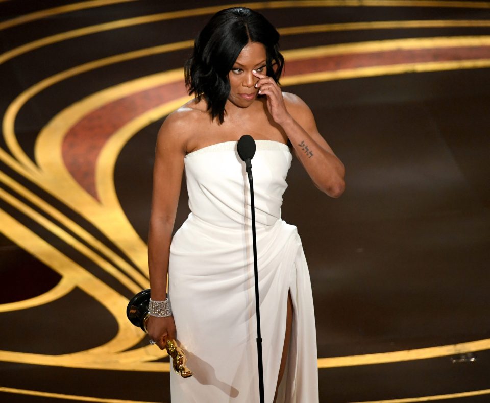 She broke down in tears in an emotional speech