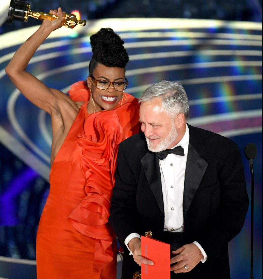 Hannah Beachler and Jay Hart accept the Production Design award for Black Panther