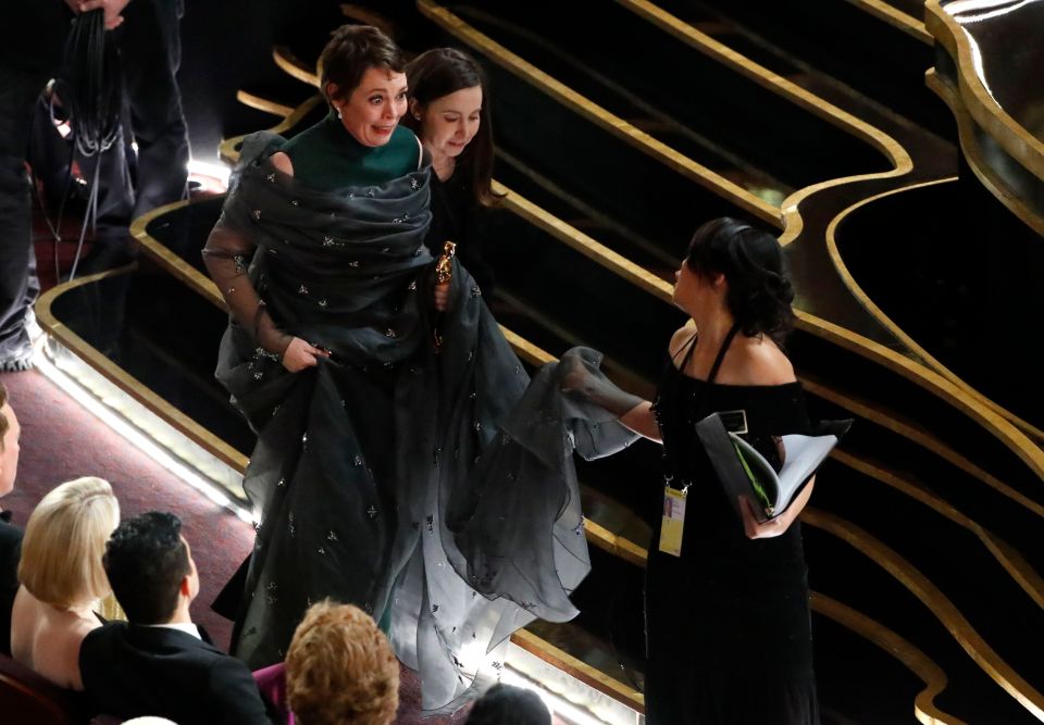  The star could barely believe the outcome as she made her way to the stage