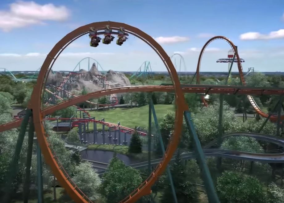 The record-breaking read features the first 360 degree dive coaster loop