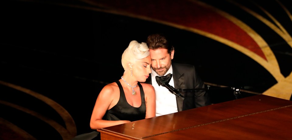 Bradley Cooper and Lady Gaga at the Oscars