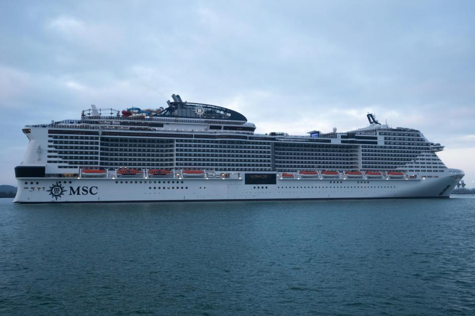 The ship has arrived into Southampton for it's naming ceremony