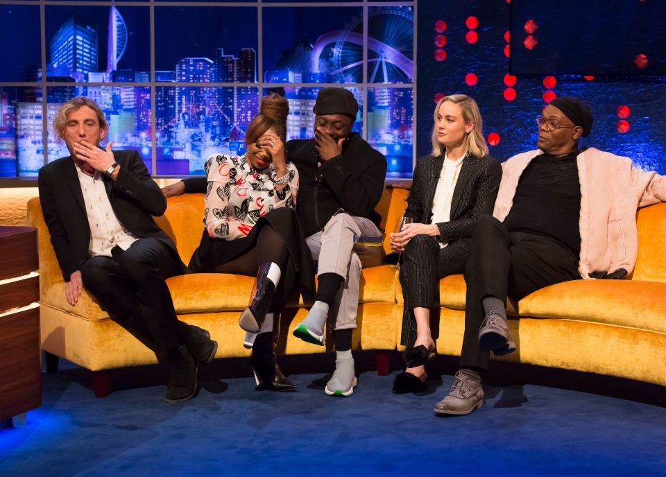 Seann Walsh's behaviour bemused US stars on the Jonathan Ross show