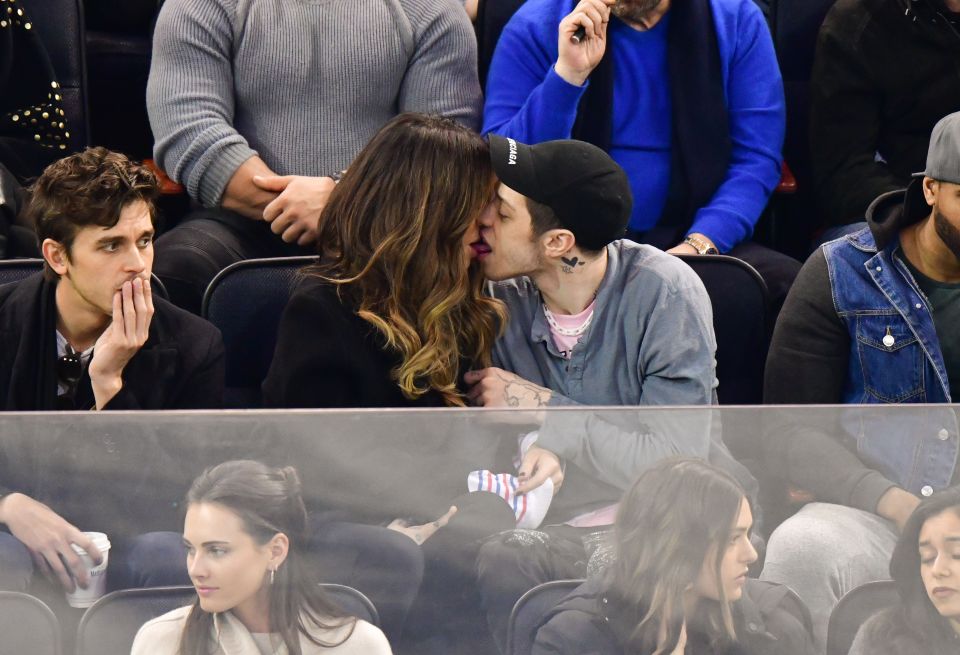  Kate Beckinsale and Pete Davidson have been snapped kissing at a hockey match in a confirmation of their romance