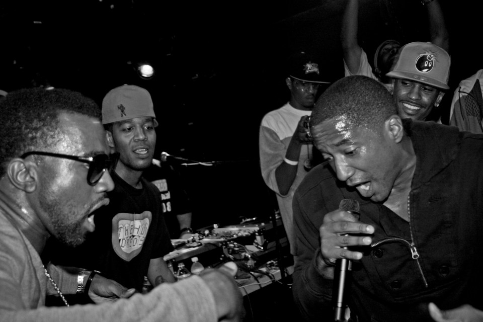  Kanye West (left) and Q Tip (right)