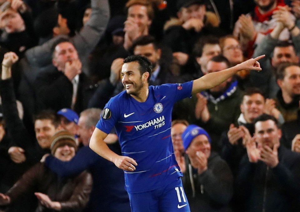  Pedro celebrates his opener against Dynamo