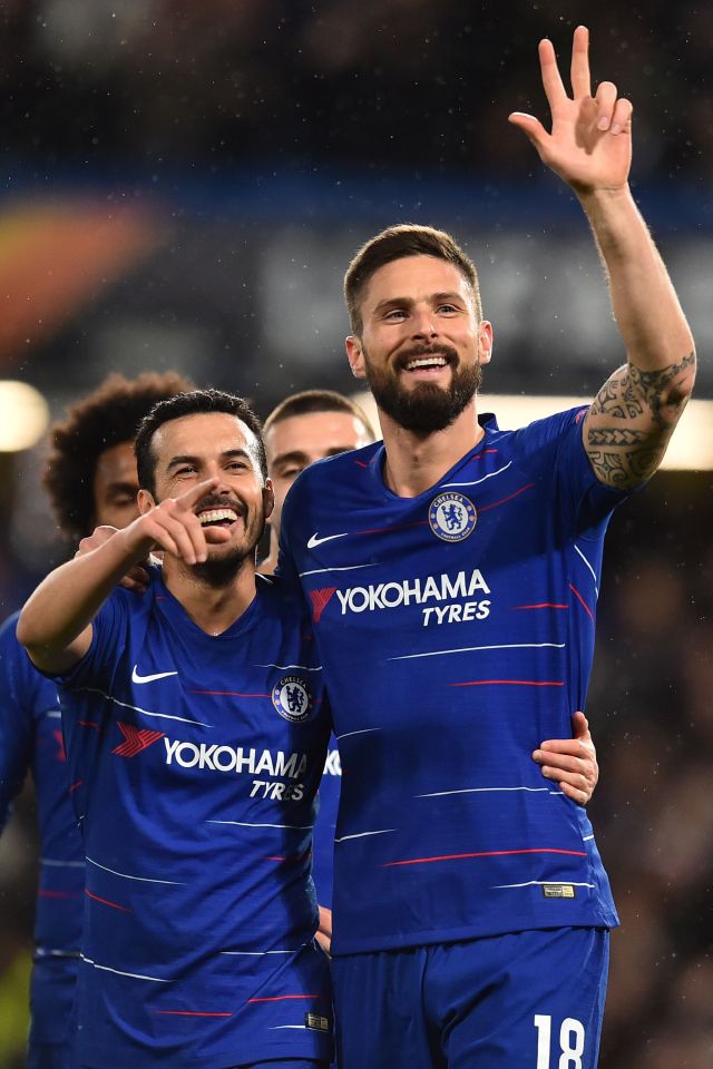 Olivier Giroud turned on the class to create the opening Chelsea goal against Kiev for Pedro