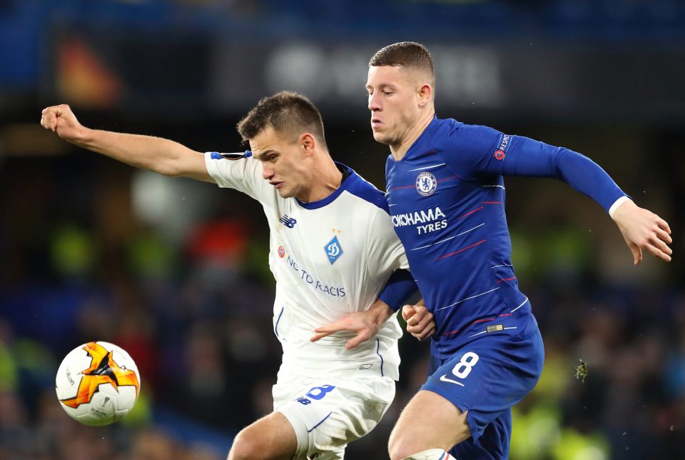  Ross Barkley was replaced by Ruben Loftus-Cheek in the second half