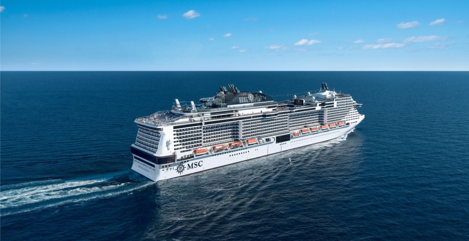 The opulent cruise liner MSC Bellissima
