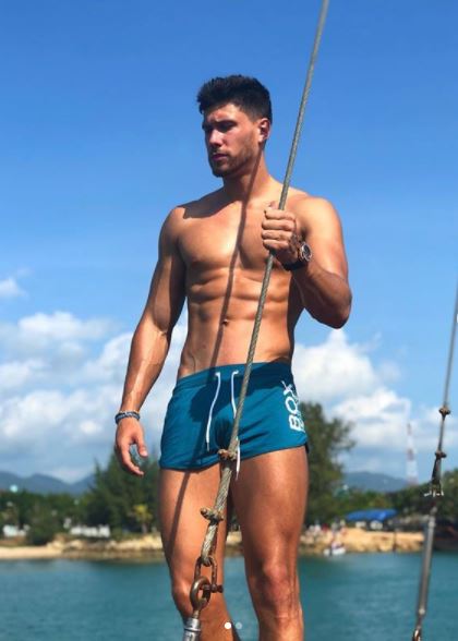  His tight blue shorts are being appreciated