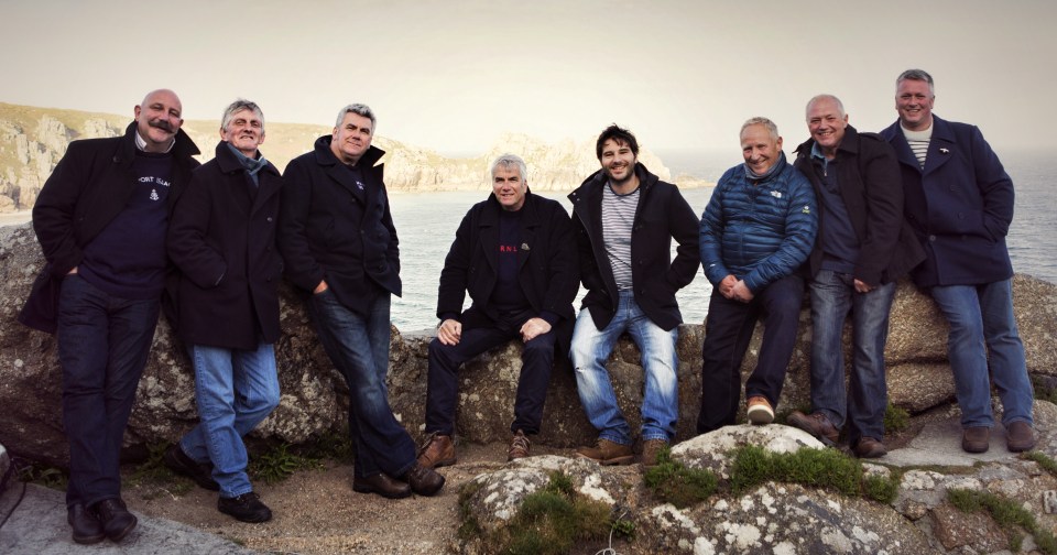 The band members went on to continue in their day jobs, with Jon (first left) running a shop and Jeremy (third from left) remaining a fisherman