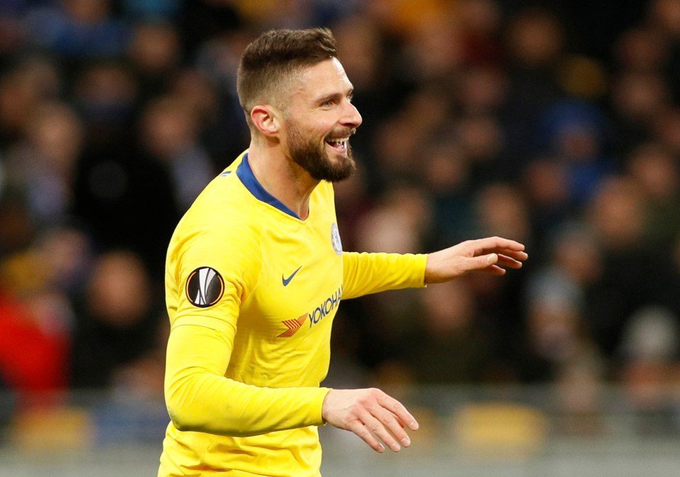 Olivier Giroud scored a perfect hat-trick and set up another against Dynamo Kiev