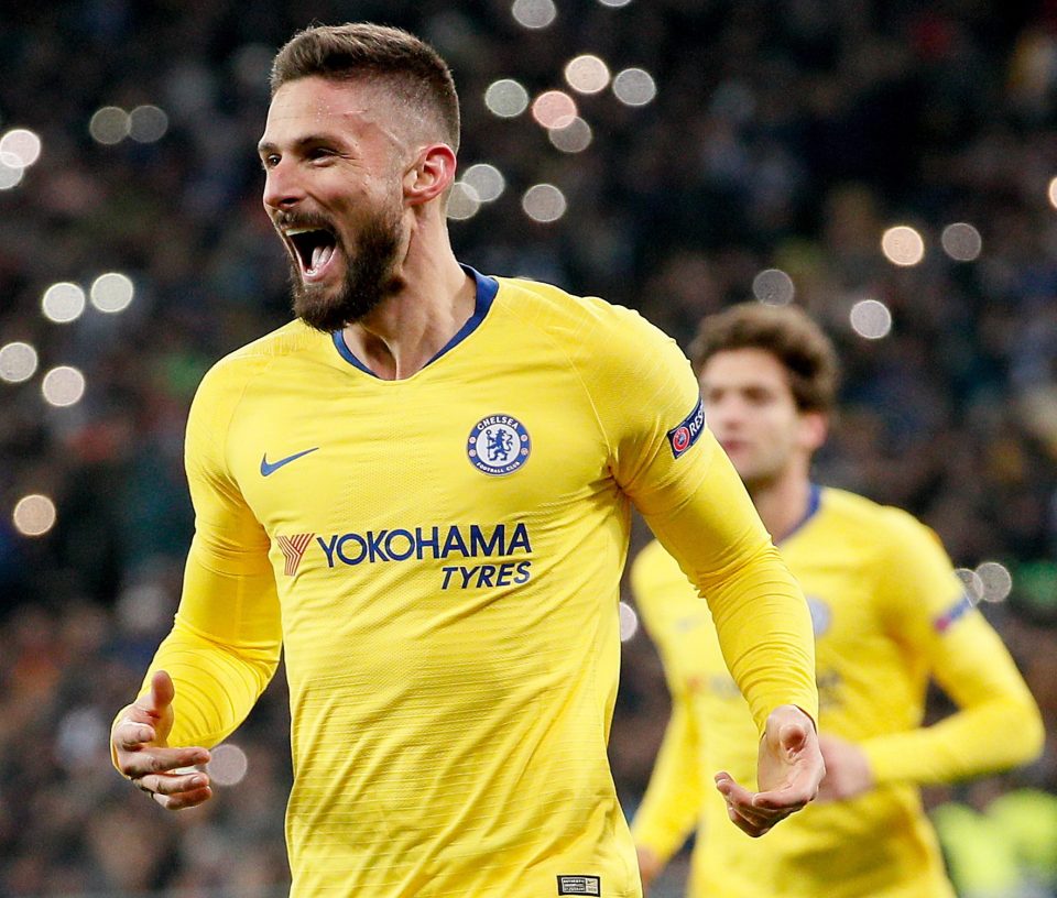  Olivier Giroud joined Chelsea from Arsenal in January 2018