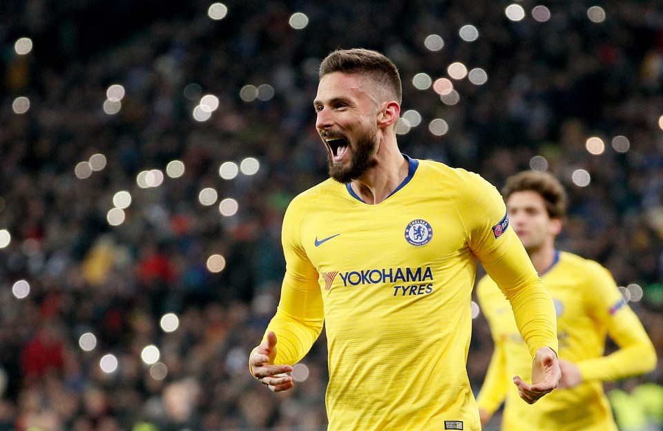 Olivier Giroud scored a hat-trick against Dynamo Kiev this week
