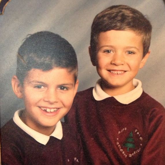  Mike had shared this school picture with his brother on his social media