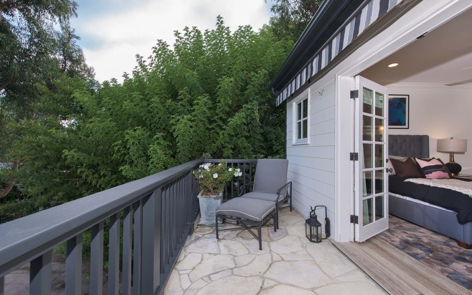The Brentwood, California home comes complete with outdoor areas