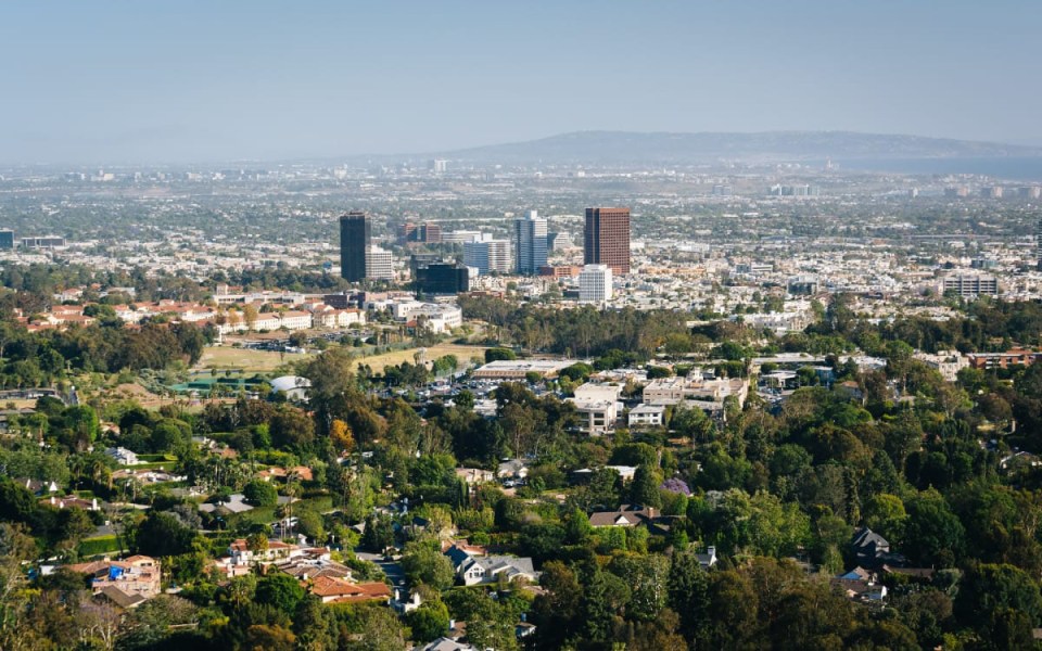The stunning mansion is set in the Brentwood area of California
